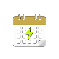 Wochentags-Kalender mit lime-gr&uuml;nem Funken als Icon f&uuml;r den Weekly Boost bei Golazzo