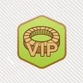 Stadion-f&ouml;rmiges VIP-Abzeichen als Icon f&uuml;r die VIP-Stufen bei Golazzo